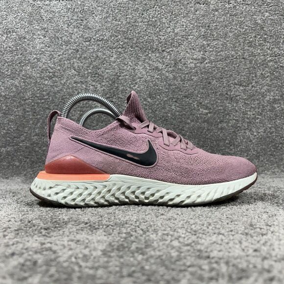 Nike Epic React Flyknit 2 BQ8927-500 Women's Sz 8.5 Plum Pink Running Shoes Used - Picture 1 of 11